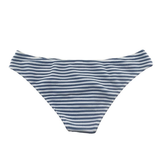 J Crew Textured Hipster Bikini Bottom Blue Stripe Plus Size XXL BF210 New - Picture 2 of 6